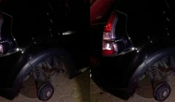 Roban llantas a vehículo en Zacatelco