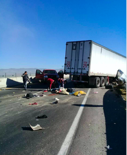 Tráiler arrolla a peregrinos en Huamantla