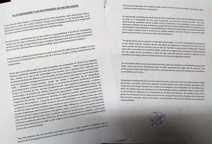 Denuncian abusos en la Cruz Roja de Huamantla