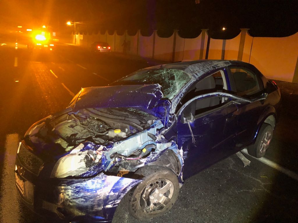 Bloquea aparatoso choque la Tlaxcala-Texmelucan
