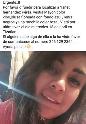 Buscan a jovencita desaparecida en Tizatlán