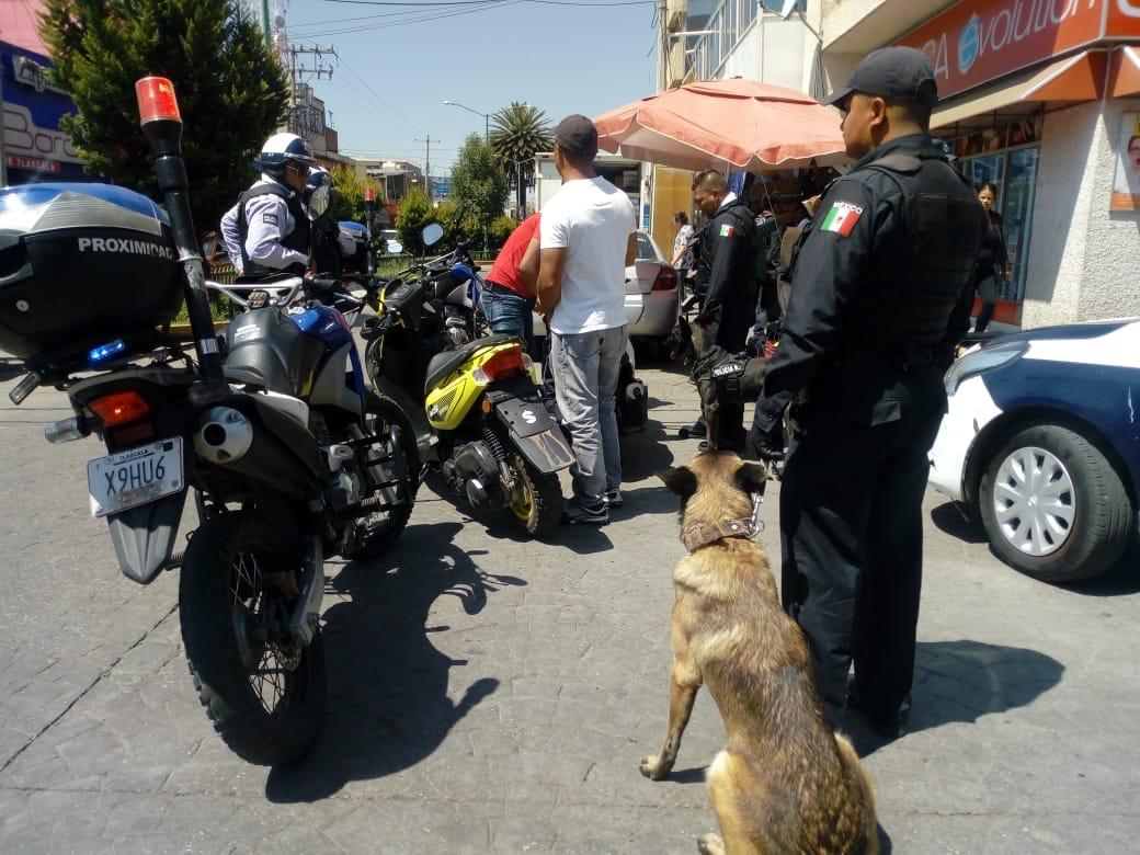 Detienen en operativo a sujetos con posesión de enervantes en Apizaco