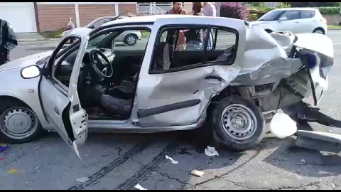 Aparatoso accidente en Tizatlán deja un lesionado