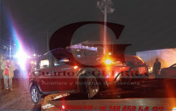 Choque con volcadura en la carretera Apizaco-Muñoz deja un lesionado