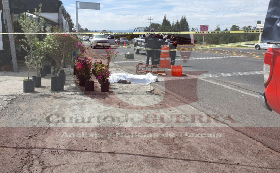 Muere un adulto mayor después de ser atropellado en la Apizaco-Tlaxco