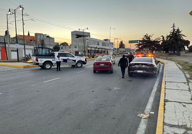 Despliega policía de Huamantla operativo tras asalto a camioneta de valores
