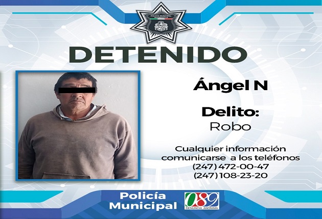Detiene policía municipal de Huamantla a tres ladrones en terrenos agrícolas