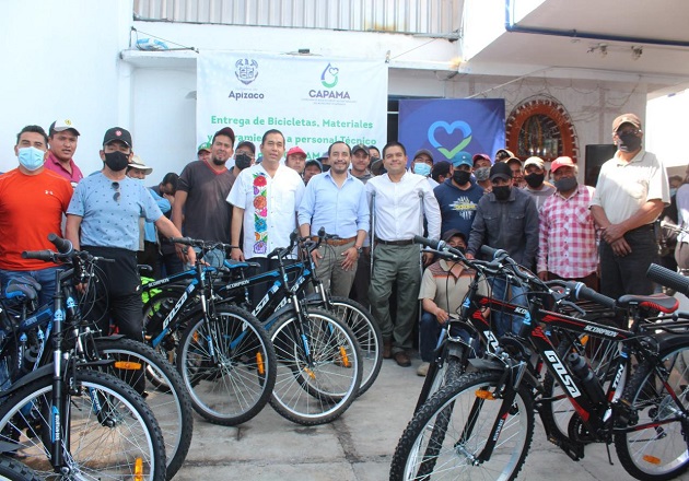 Recibe CAPAM Apizaco bicis y herramienta; por 14 años no se habían renovado