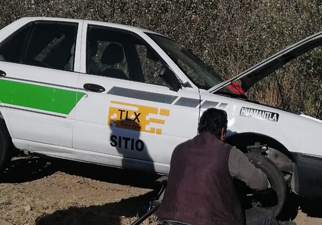 Localiza Dirección de Seguridad Pública de Huamantla taxi con reporte de robo