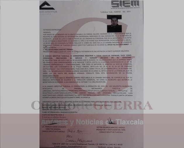 Presionan supuestos inspectores de Canaco-Servytur a comerciantes de Zacatelco