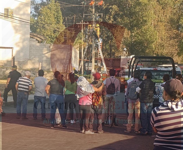 Electrocutado muere un trabajador del Ayuntamiento de Papalotla