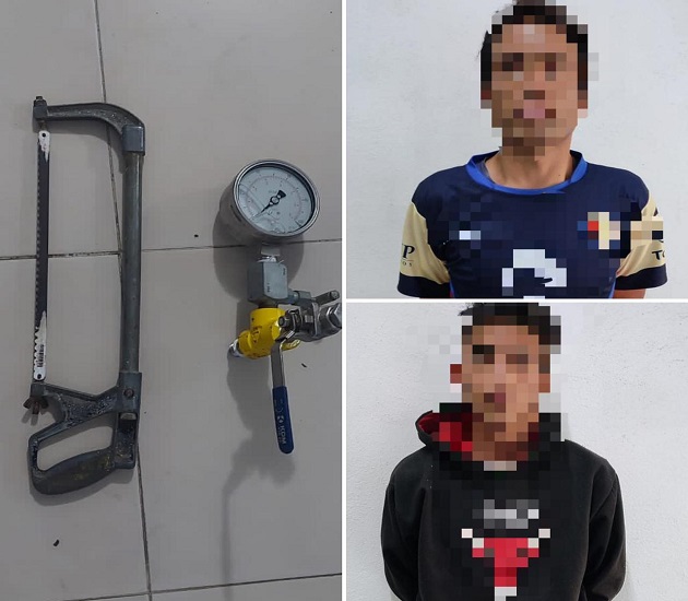 Detiene policía de Apizaco a responsables de fuga de gas en fraccionamiento