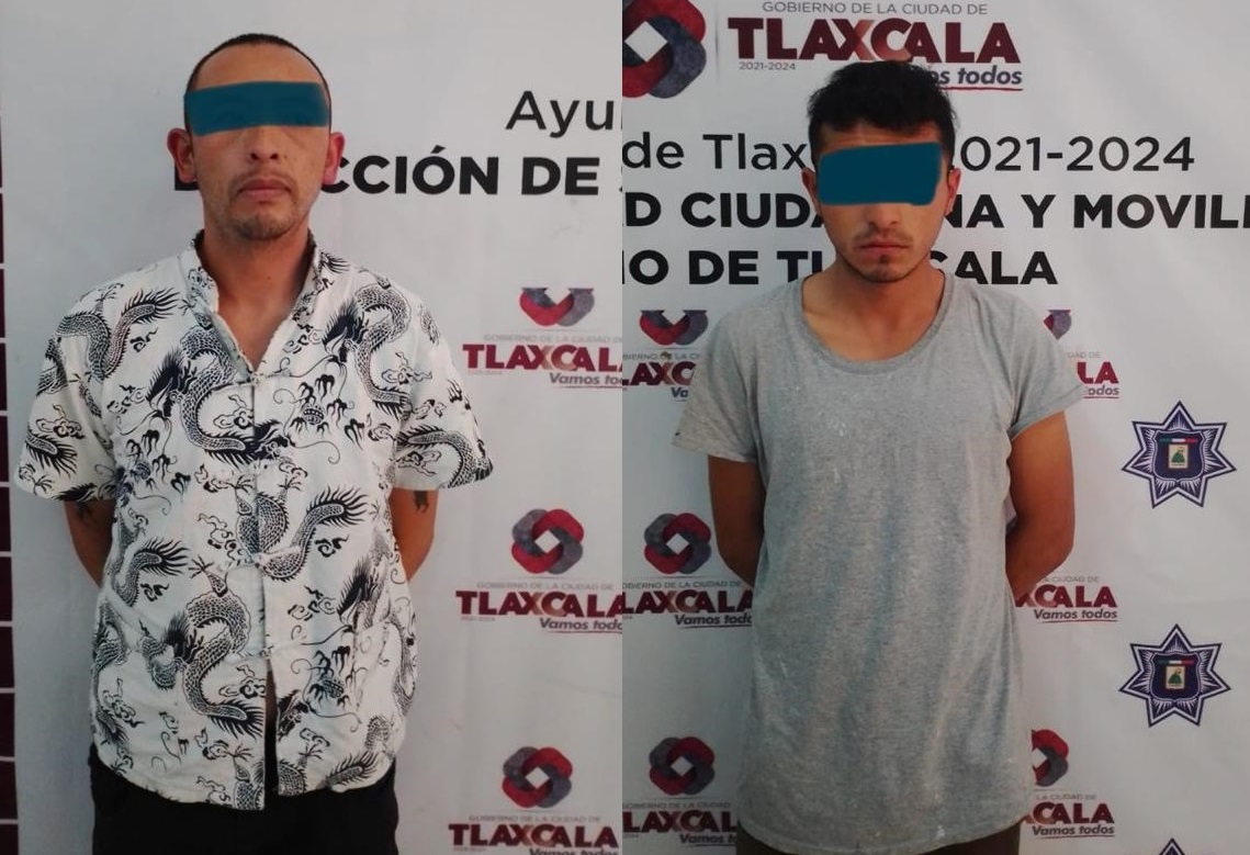 Detiene policía de Tlaxcala Capital a par de presuntos ladrones