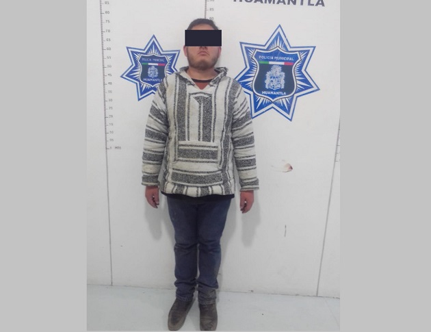 Detiene Seguridad Pública de Huamantla a sujeto por detonación de arma de fuego