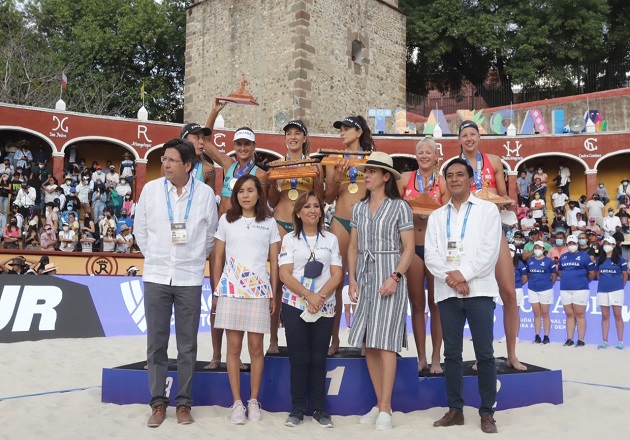 Premian a finalistas del Tour Mundial de Voleibol de Playa Tlaxcala 2022