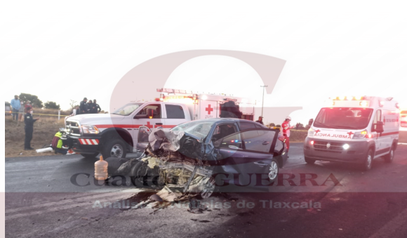 Mueren cuatro integrantes de una familia tras fuerte choque en la  Tlaxcala-Puebla
