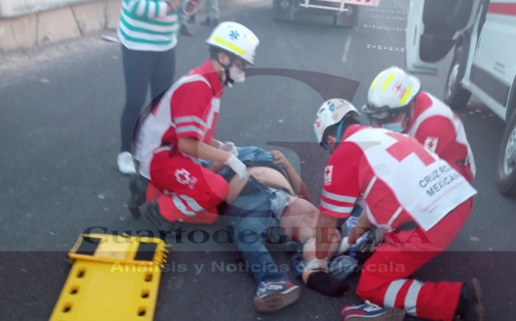 Un lesionado deja incidente de tránsito sobre la carretera Tlaxcala-Apizaco