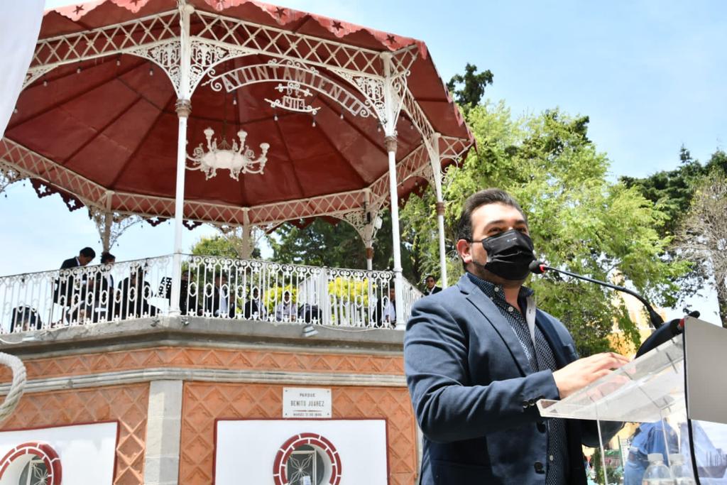 Conmemora ayuntamiento de Huamantla 117 aniversario del Kiosco del Parque Juárez