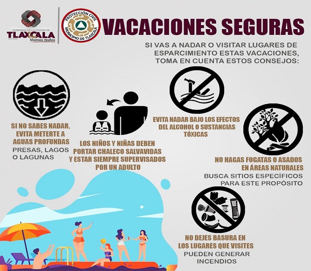 Emite Protección Civil de Tlaxcala Capital recomendaciones por Semana Santa