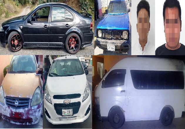 SSC recupera cinco vehículos con reporte de robo y placas sobrepuestas