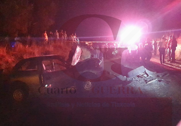 Ebrio conductor provoca encontronazo, en Panotla