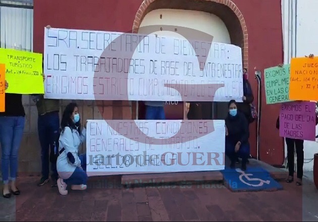 Con paro, personal de la Secretaría de Bienestar exige cumplimiento de prestaciones
