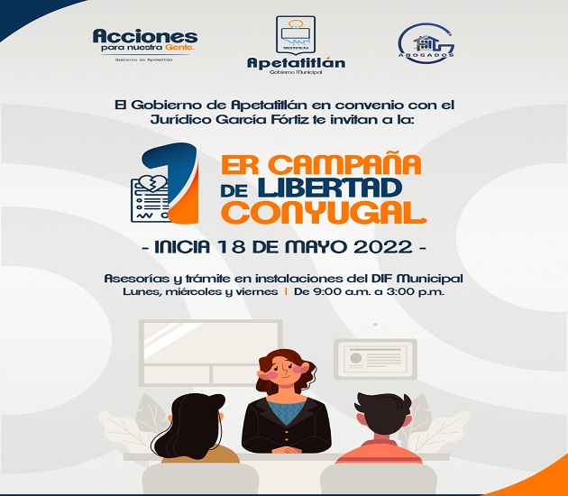 Apetatitlán lanza primera campaña de Libertad Conyugal a bajo costo