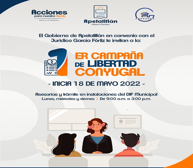 Apetatitlán lanza primera campaña de Libertad Conyugal a bajo costo