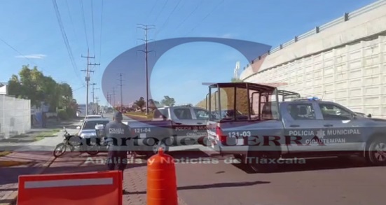 Realizan paro de labores elementos policiacos de Chiautempan