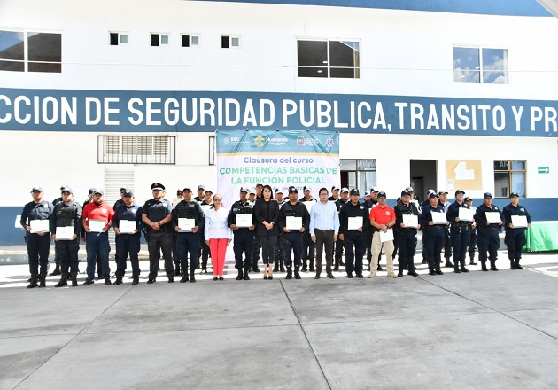 Cuenta Ayuntamiento de Huamantla con mejores elementos de seguridad pública municipal