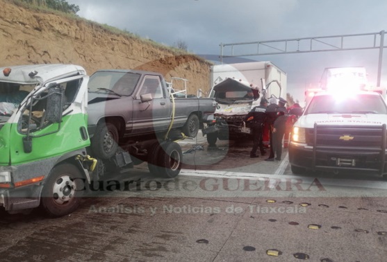 Hombre queda prensado y lesionado por choque en el Arco Norte
