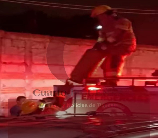 Flamazo por una fuga de gas moviliza a cuerpos de emergencia en Papalotla