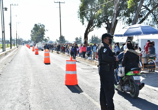 Vigila Dirección de Seguridad Pública de Huamantla jornada de vacunación