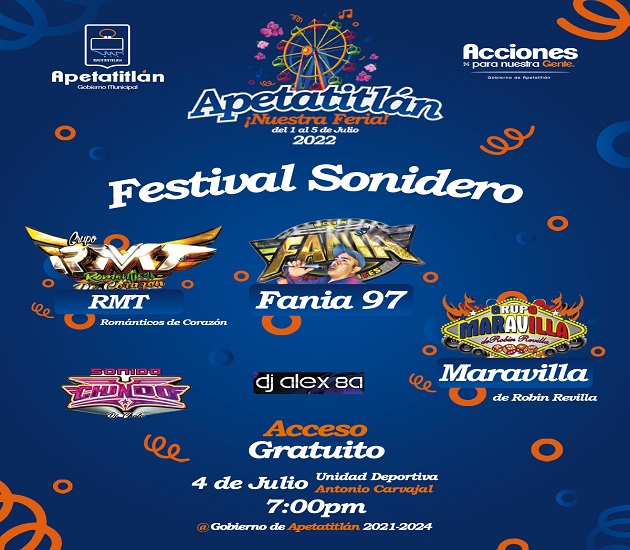 Hoy, gran festival sonidero en la feria Apetatitlán 2022