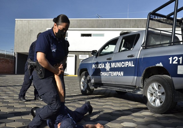 Capacita Policía de Chiautempan a elementos en materia de actuación policial
