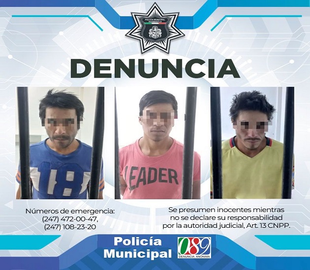 Detiene Policía Municipal de Huamantla a sujetos que robaron institución educativa