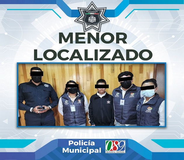Policía y Procuraduría de la Defensa del Menor de Huamantla localizan a menor con reporte de no localizado