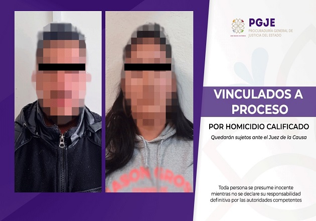 Vincula PGJE a proceso a dos personas por homicidio calificado