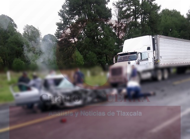 Pierde la vida adulta mayor por choque vehicular en la Amozoc-Perote