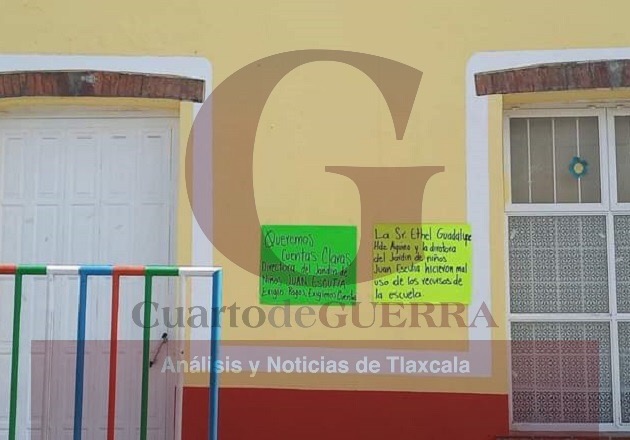 Exigen a directora de preescolar de Huamantla informe sobre cuotas de padres de familia