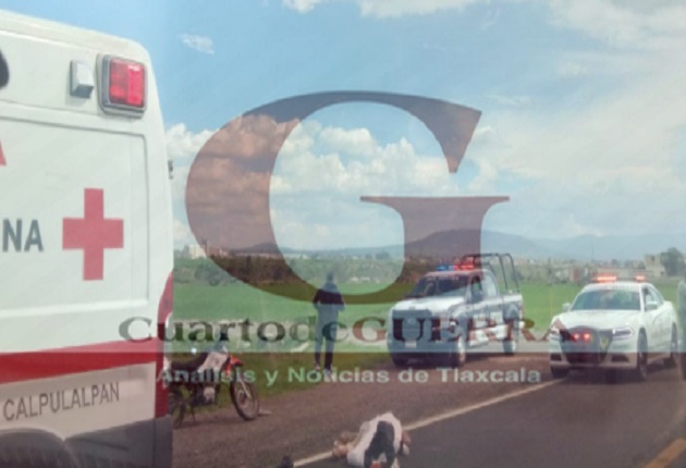 Muere sexagenario en accidente de moto, en Calpulalpan