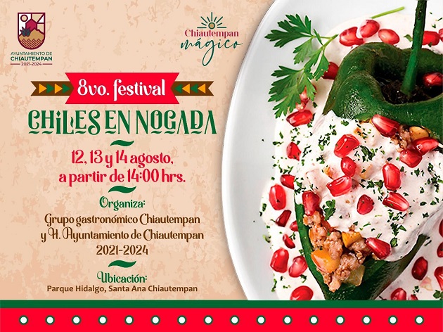 Hoy “Viernes de Danzón” y 8vo Festival del Chile en Nogada en Chiautempan