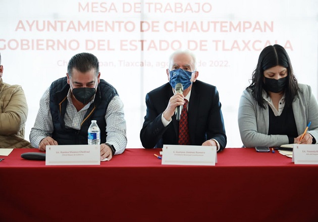 Realizan Mesa de trabajo Ayuntamiento de Chiautempan y el Gobierno del Estado