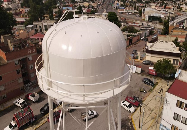 Rehabilita gobierno de Apetatitlán tanque elevado de Unidad Habitacional Petroquímica