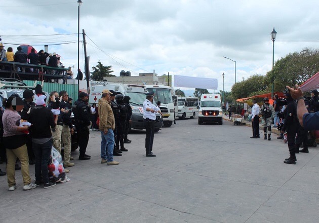 SSC participó en la Huamantlada con operativo especial