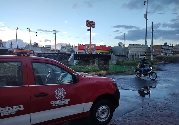 Sin afectaciones en Chiautempan tras lluvia intensa:  Protección Civil Municipal