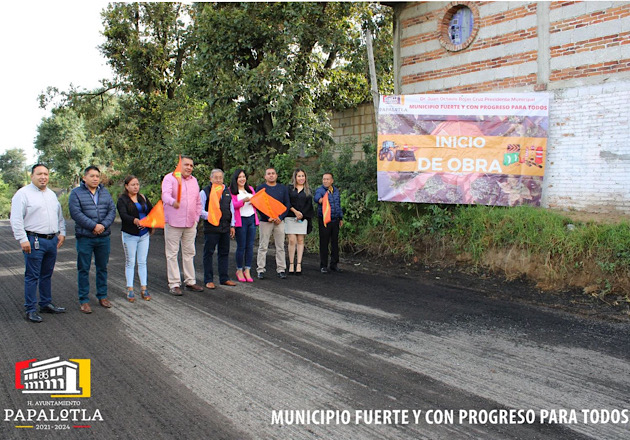 Inicia el gobierno de Juan Octavio Rojas Cruz rehabilitación de tramo carretero Papalotla-San Marcos Contla