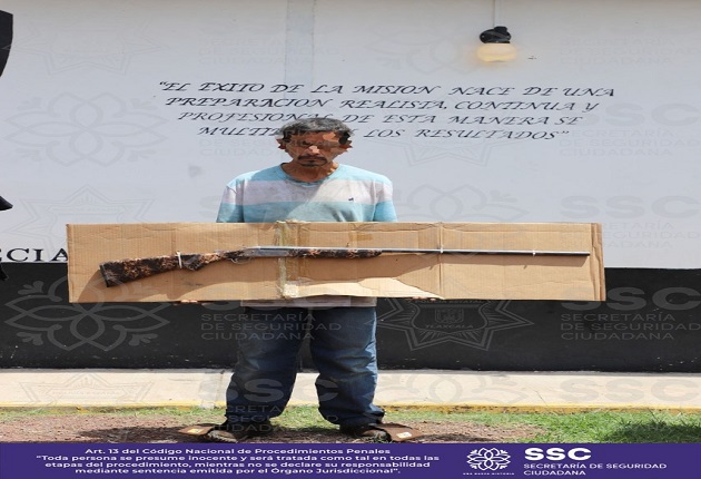 Detienen SSC y Policía de Nopalucan a persona por posesión de arma y robo