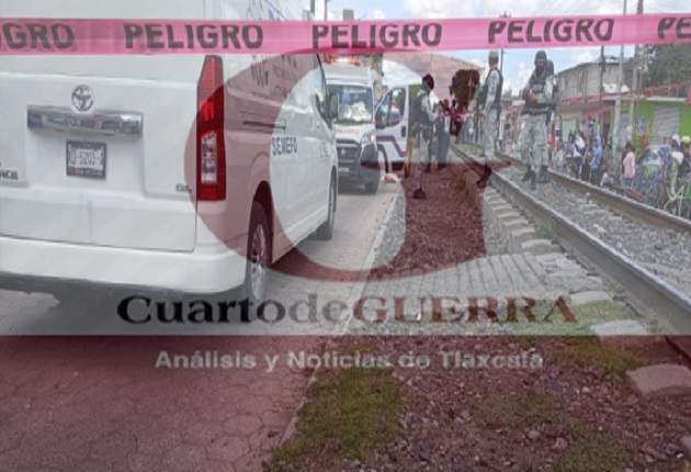 Muere mujer octogenaria tras ser atropellada por el tren, en Chiautempan