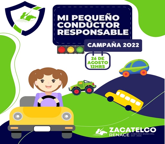 Invita el Ayuntamiento de Zacatelco a la campaña ‘Mi Pequeño Conductor Responsable’
